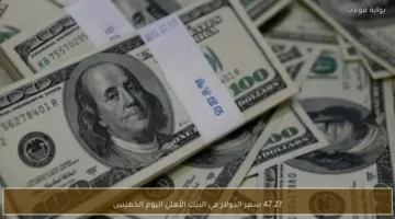 سعر جديد.. تحديثات صرف الدولار في البنك الأهلي مقابل الجنيه المصري اليوم
